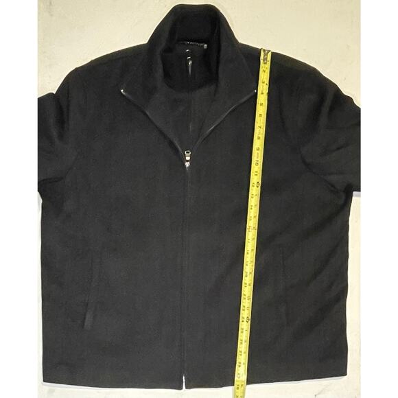 Calvin Klein Men’s XL Charcoal Herringbone Wool-Blend Zip Jacket Quilted Lining - Picture 5 of 10